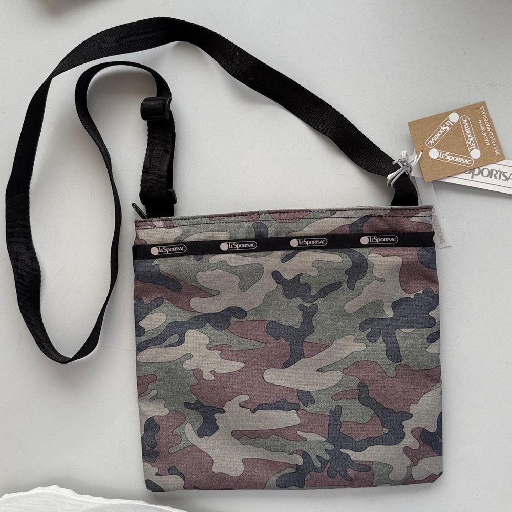 NWT LeSportsac Madison Slim Crossbody in Camo - adjustable strap, int pockets